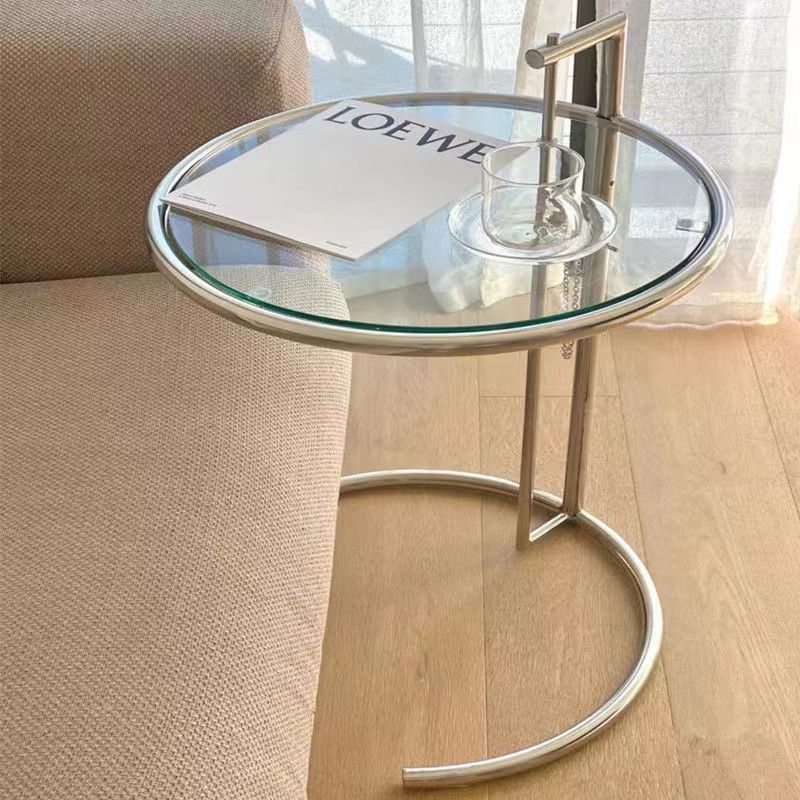 中古升降茶几玻璃简约现代轻奢沙发边角几网红ins风透明咖啡桌|undefined