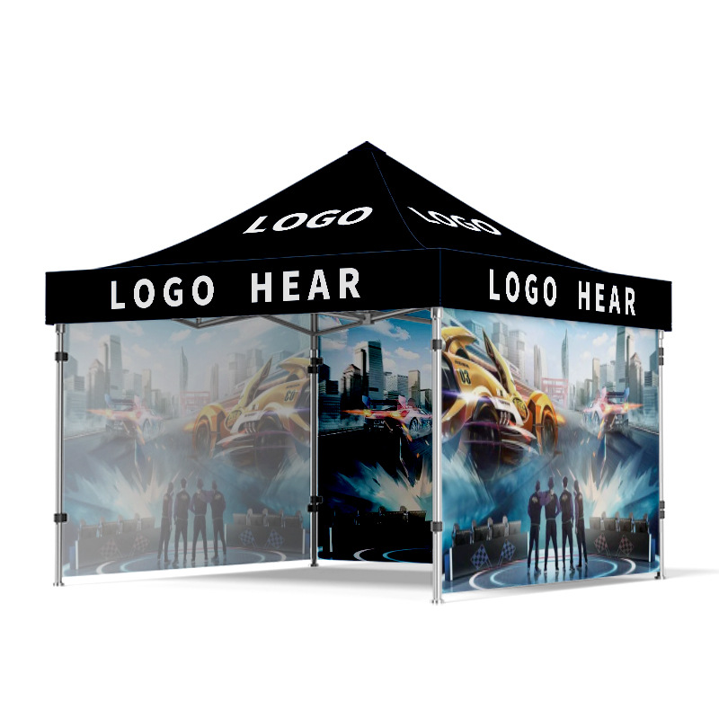 跨境外贸亚马逊户外四角广告折叠帐篷3*3米宣传活动数码彩色帐篷