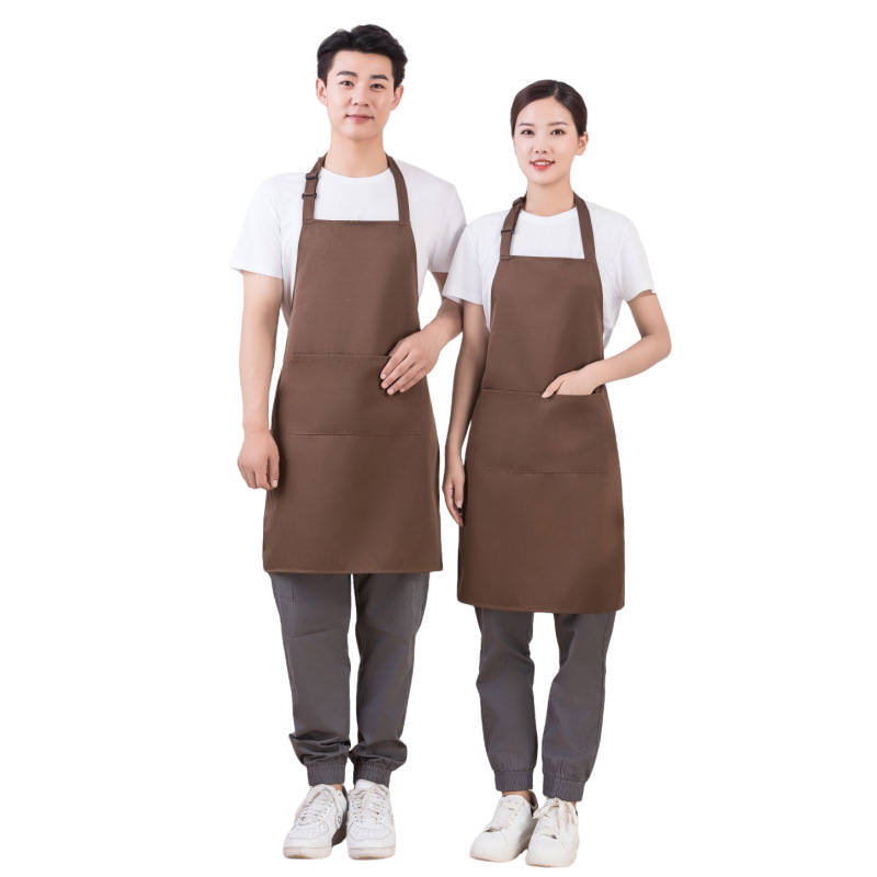 Delantal de color sólido impermeable cocina casero comedor ropa de trabajo para adultos horneado de moda cocina delantal sin mangas negro