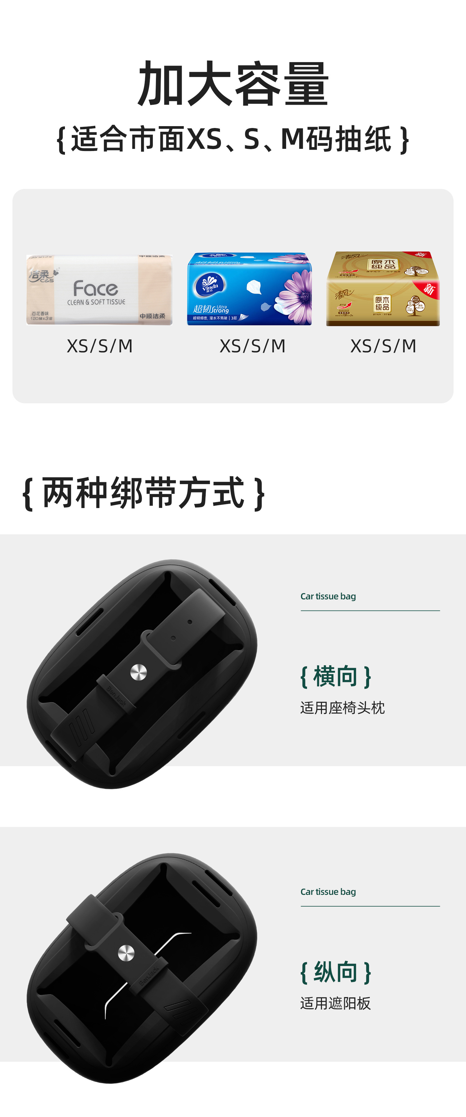 Suitable for ideal L7/L8/L9 vehicle-mounted liquid silicone tissue box multi-position use of car tissue tube