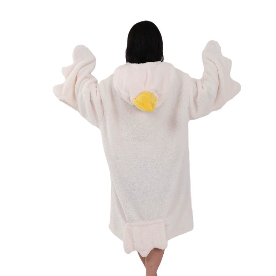 Большая белая гусиная пижама песчаная скульптура смешная пара ночная рубашка толстая толстая