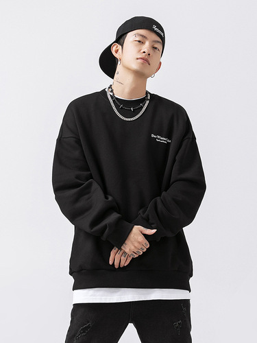 Korean Road Japanese Men's Fashion Trend Brand American Print Sweatshirt Men 2025 Spring New Retro Loose Couple Outerwear