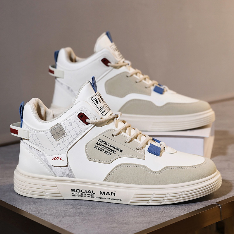 Zapatos de hombre transfronterizos primavera nuevos zapatos casuales de corte bajo para hombre tendencia zapatos de deporte de todo fósforo zapatos blancos zapatos deportivos de gran tamaño