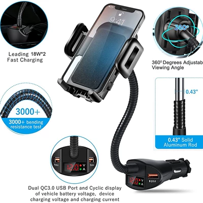 Car Mount Supports Digital Display: Mobil şarj cihazları