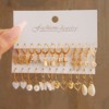 Cross -border new love pearl lock snake butterfly mushroom lock ear buckle creative personality earrings set 12 pieces