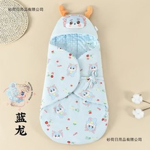 婴儿秋冬加厚睡袋新生儿初生惊跳冬季宝宝用品外出襁褓包被黄龙