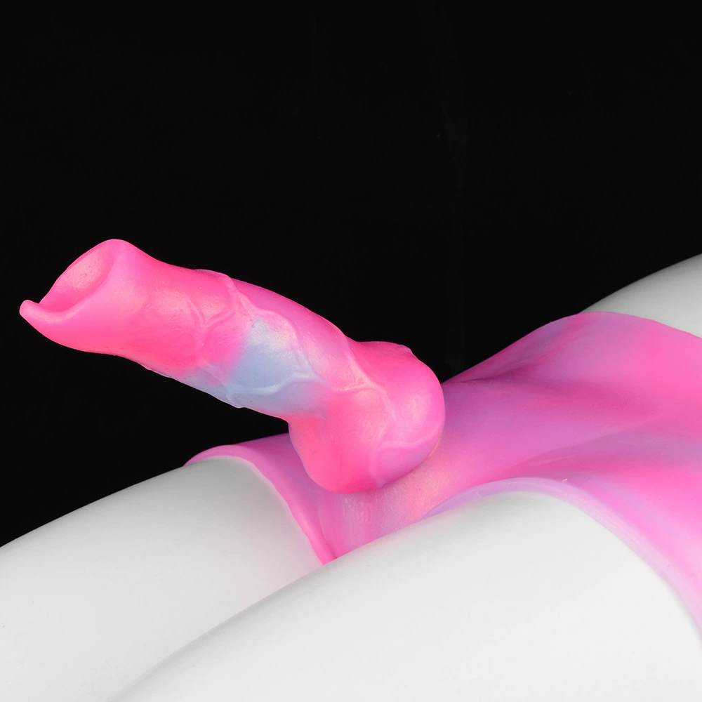 Wearable silicone dildo (FAAK), stretchable penis sleeve, soft realistic texture