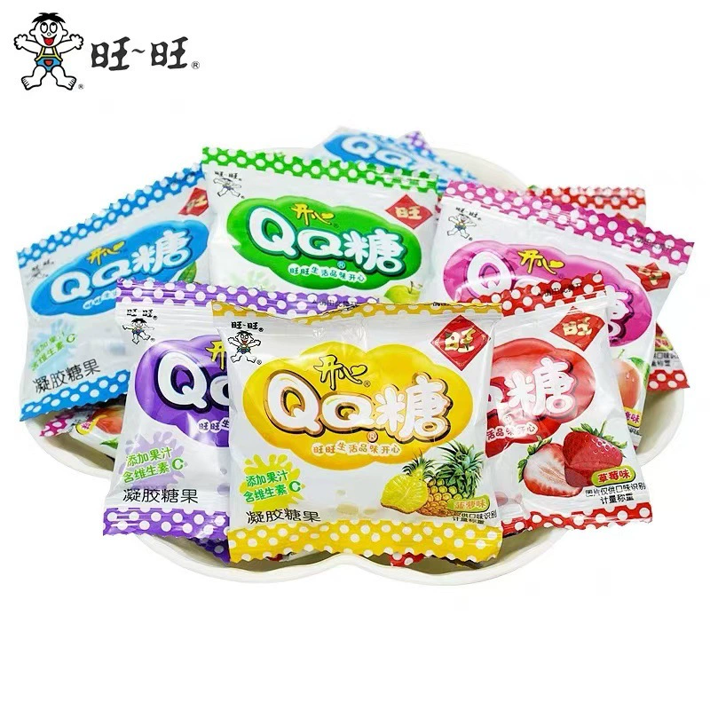 Пакет сладостей 旺旺 QQ Candy апельсиновый вкус клубничный вкус персиковый вкус личи вкус 6 кг за коробку