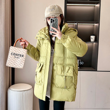 冬装中年棉服女2024新款洋气减龄宽松时尚中长款亮闪闪棉衣外套潮