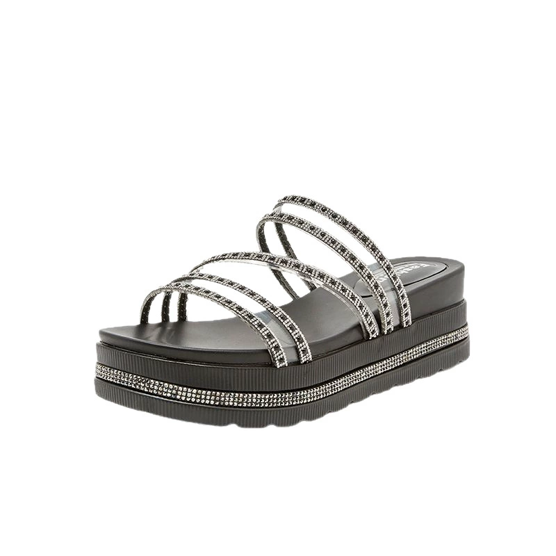 Summer slippers, beach slide platform for leisure, shoes, Korean style