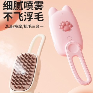 Pet Spray Massage Comb, Cat Steam Comb, Cat Hair Comb, Cat Comb, Spray Water to Remove Floating Hair, No Need to Bathe