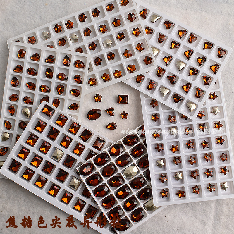 Explosive caramel Pointed Special-Shaped Nail Drill Super Flash Light Luxury Autumn and Winter Maillard Cube Pigeon Egg Nail Jewelry Explosive caramel Pointed Special-Shaped Nail Drill Super Flash Light Luxury Autumn and Winter Maillard Cube Pigeon Egg Nail Jewelry