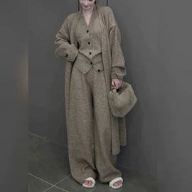 女式针织衫;毛衣;时尚休闲套装