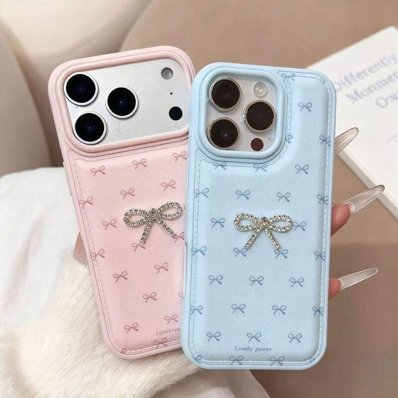 Suitable for Apple 17Promax Mobile Phone Case 16Pro Girls' High-Looking 15 New Year 11 Bow-Knot Cute Mobile Phone Suitable for Apple 17Promax Mobile Phone Case 16Pro Girls' High-Looking 15 New Year 11 Bow-Knot Cute Mobile Phone