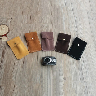 Nostalgic retro leather watch bag unisex watch electronic watch storage bag convenient anti-oxidation jewelry bag