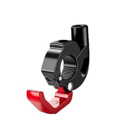 Electric Vehicle Hook, Motorcycle Front Hook, Universal Battery Bike Handlebar Hook, Strong Load-Bearing Hook for Hanging Items (Helmet lock) - metal-magic-cube-corner-invisible-hook-black-and-red