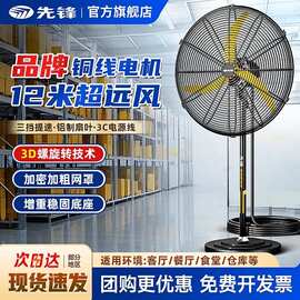 先锋工业风扇强力落地扇大功率大风力牛角扇工厂家用除甲醛商用