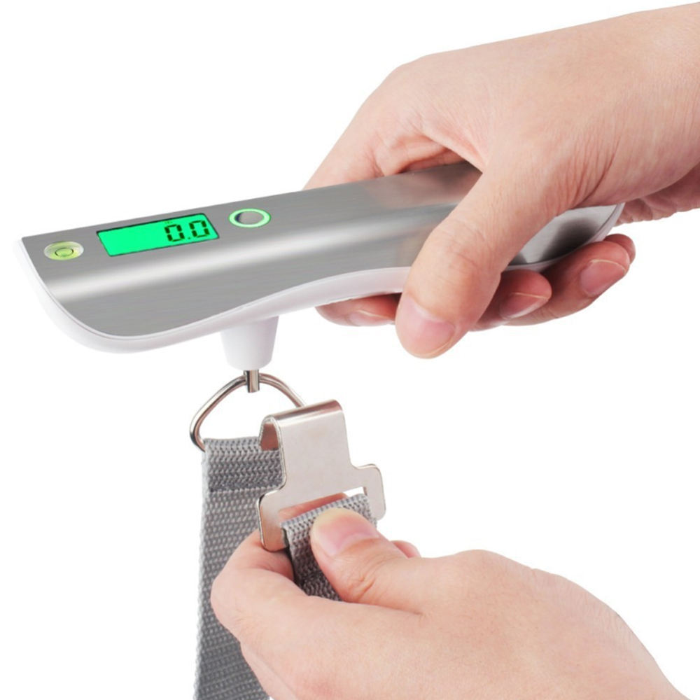 便携手持不锈钢旅行行李秤电子数码挂勾秤包裹秤买菜秤箱包称50kg