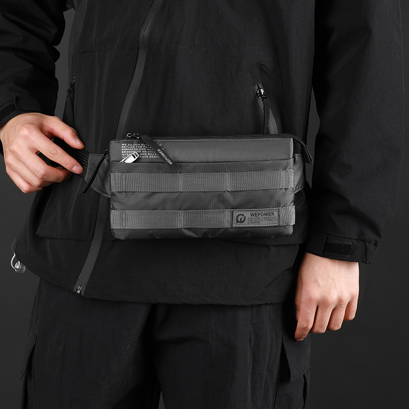 WEPOWER nueva bolsa de hombro pequeña para viajeros al aire libre, cintura portátil, bolsa de pecho anti-salpicaduras de moda de moda