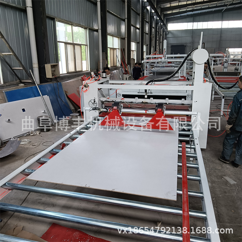 广告门头招牌外墙板拉丝铝塑板木饰面平贴机 密度板内外墙贴面机