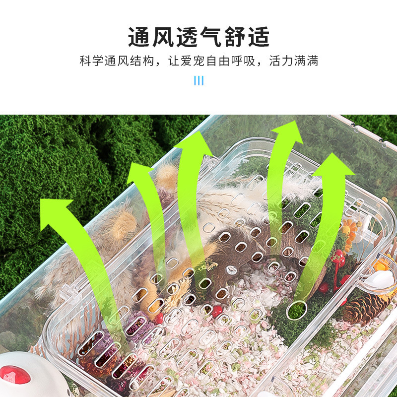仓鼠造景笼子金丝熊50基础笼超大空间亚克力全景透明仓鼠笼用品|undefined