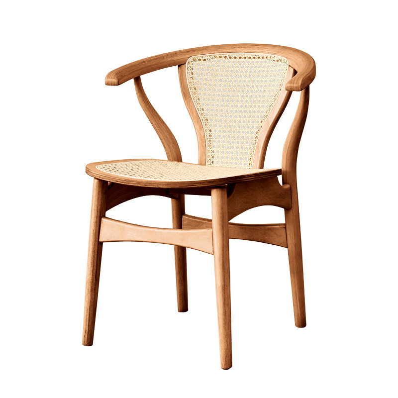 Mesa de comedor de hotel de caja de madera maciza cadena de restaurantes occidentales diseñadores de estilo antiguo asiento de tela de caña