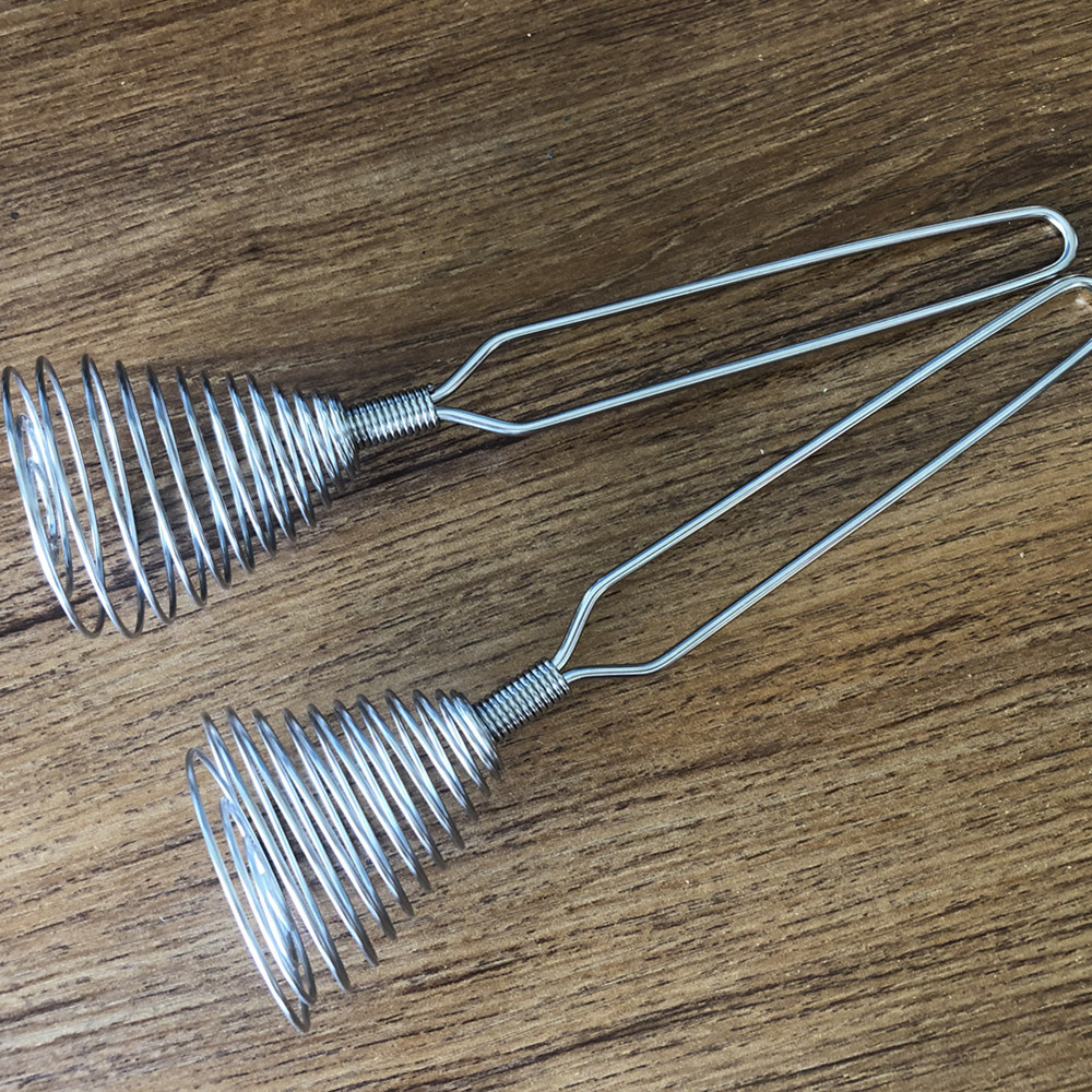2021 new pattern Stainless steel Spring Whisk Agitator Egg Beaters Spring Whisk Manual fast Whisk