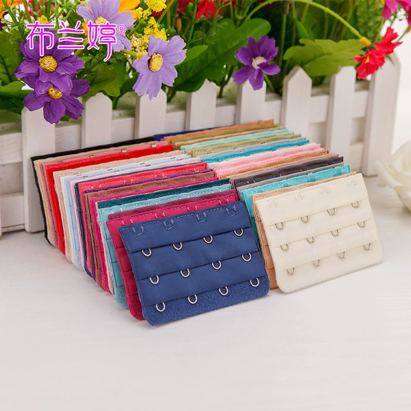 Трехрядная четырехкрючковая застежка для бюстгальтера из нержавеющей стали, трехрядная четырехкрючковая удлинительная застежка для бюстгальтера, удлинительная застежка для бюстгальтера из нержавеющей стали.