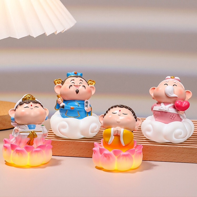 Good Luck Lian Little Fairy Desktop Nightlight Office Emotional Stability Ornaments God of Wealth Guanyin Tathagata Wenqu Star Good Luck Lian Little Fairy Desktop Nightlight Office Emotional Stability Ornaments God of Wealth Guanyin Tathagata Wenqu Star