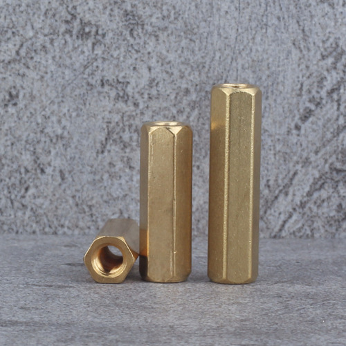 Wholesale M3 Double-through Hexagonal Copper Nut, Direct-through H59 Brass Hollow Hexagonal Isolation Support Post for M2, M4, M5
