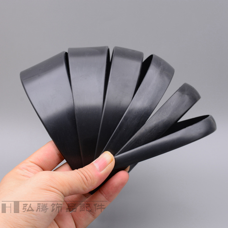 Plastic headband plate bottom blank with Radian black and white cloth bow DIY handmade hair accessories