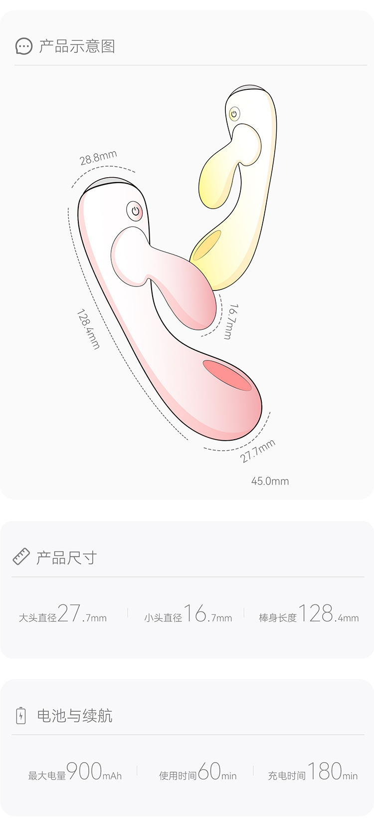 Shy Nuo Nuo Stick Air AI Version Dual Stimulation Vibrator with One-Button Control — detail image 2