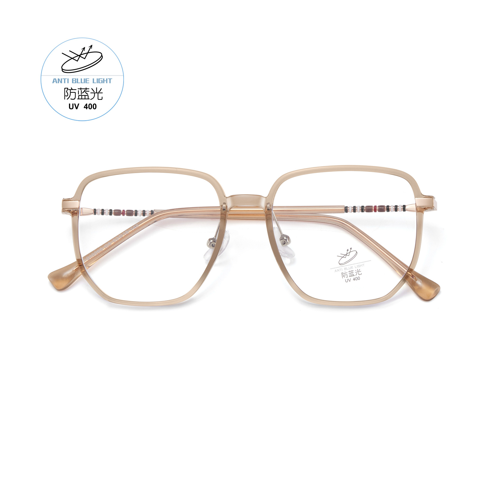 B familia con el mismo estilo retrógrado británico simple TR anti-luz azul marco de gafas de color cuadrado 4mm ancho borde puede ser un espejo al por mayor