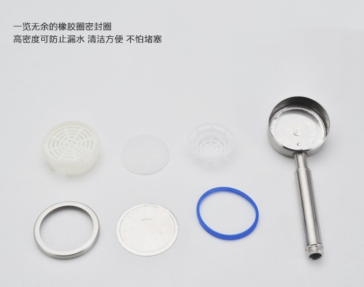 304 stainless steel shower head, pressurized shower head, hand-held shower head, household pressurized shower head set undefined