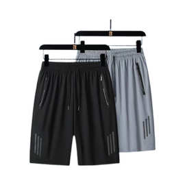 运动五分裤速干沙滩裤夏季男大码加肥加大宽松冰丝短裤男夏季休闲