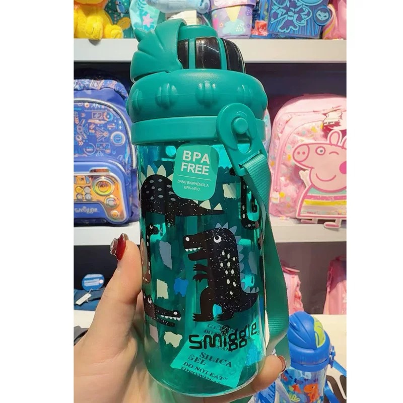 Australian smiggle taza de agua pajita plástico para niños estudiantes ligero y transparente taza de mano botella de agua de alto valor