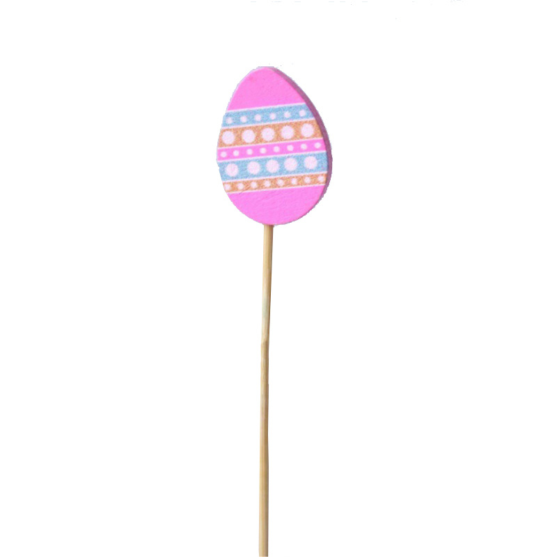 Huevo de Pascua orejas largas conejo palillo de dientes decorativo 100 unids/bolsa de fábrica al por mayor desechable de bambú palo Tenedor de fruta