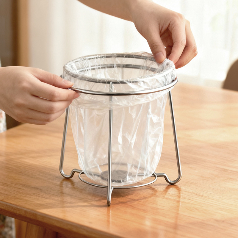 304 Stainless Steel Garbage Bag Rack Kitchen Countertop Simple Trash Can Plastic Bag Holder Garbage Bag Support Rack 304 Stainless Steel Garbage Bag Rack Kitchen Countertop Simple Trash Can Plastic Bag Holder Garbage Bag Support Rack