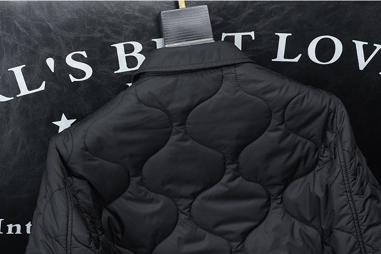 Veste slim style coréen pour homme – Manteau en coton à revers diamants – Vêtements d'extérieur décontractés tendance pour le printemps et l'automne_voghion.com