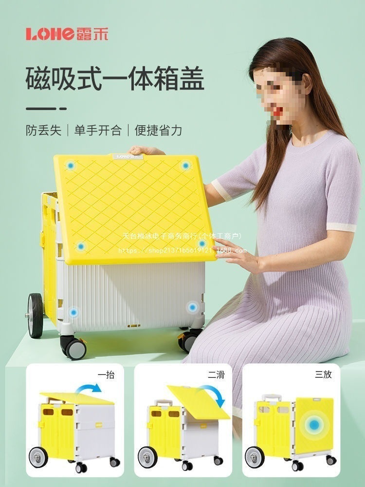 Foldable Shopping Cart for Outdoor Camping, Trolley for Shopping, Handcart for Picking up Packages