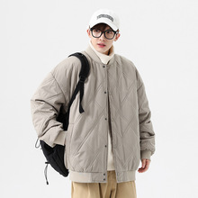 2023新款加绒加厚棉衣冬季摇粒绒立领外套棉服棉衣男棒球服百搭