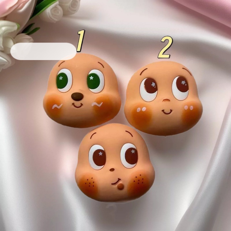 Popular pod doll star face accessories, pop plush doll face with star keychain accessories