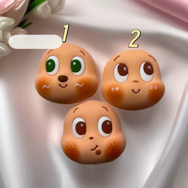 Popular pod doll star face accessories, pop plush doll face with star keychain accessories