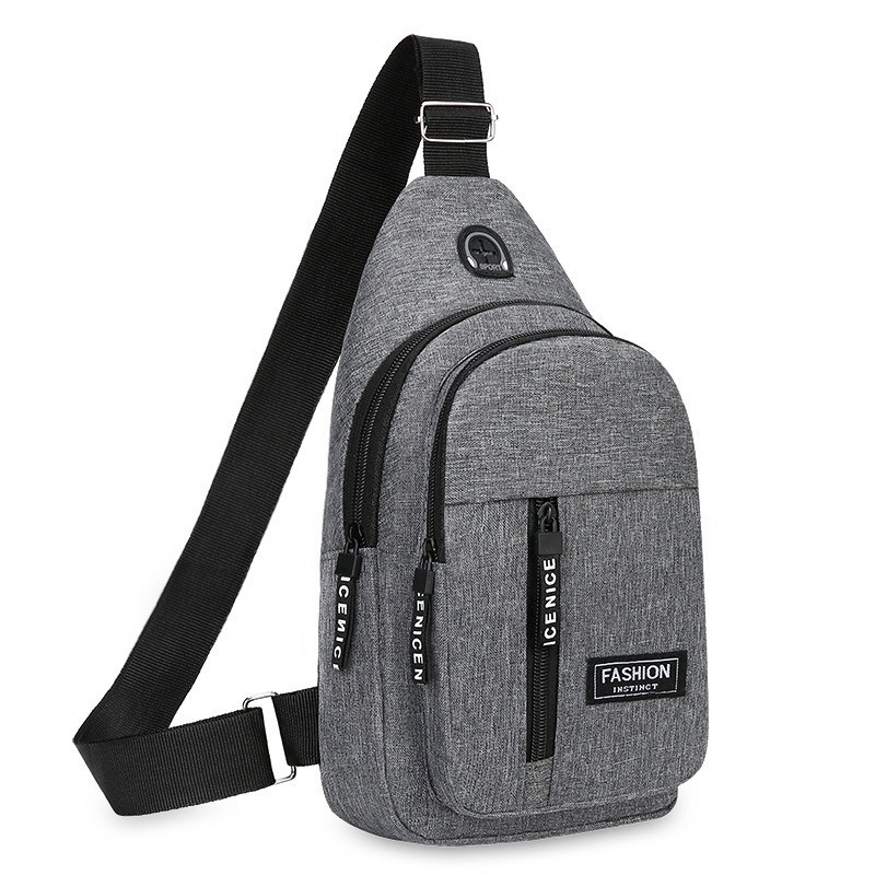 Bolso de hombro pequeño multifuncional para hombres Amazon AliExpress Generación de cabello Bolso de pecho para hombres nuevo bolso de mensajero USB casual al aire libre