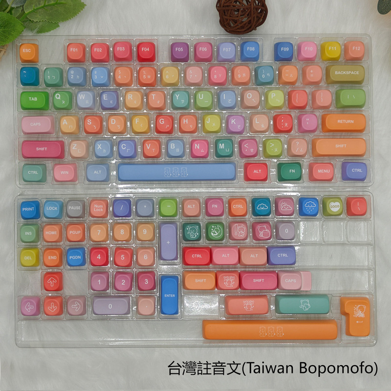 ベアーグミキーキャップMOA高さキーキャップPBT五面熱昇華不透光カスタム機械キーボードキーキャップ|undefined