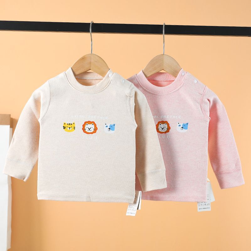 (2개) 시롱 뼈없는 바느질  의 가을 옷 싱글 피스 탑 아동베이스 셔츠 어린이 가을 옷 면 두꺼운