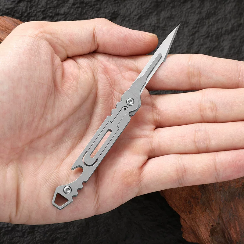 Small sharp handheld keychain stainless steel, pocket knife