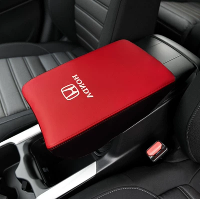 box cover real Microfiber leather – Sürətlər qutusu və əl tormozu başlıqları - 12-16-red-spell-black-marked