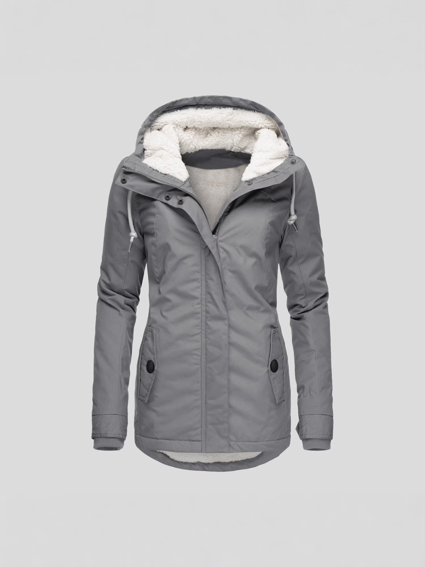[al contado el mismo día] ropa de algodón transfronteriza europa, Estados unidos, otoño e invierno nuevas chaquetas de mujer, chaquetas de desplazamiento de media y larga duración más chaquetas de terciopelo image 6