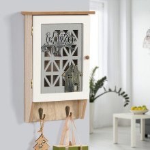 新款中国风钥匙盒创意家居玄关客厅挂收纳盒中式壁挂钥匙杂物挂钩